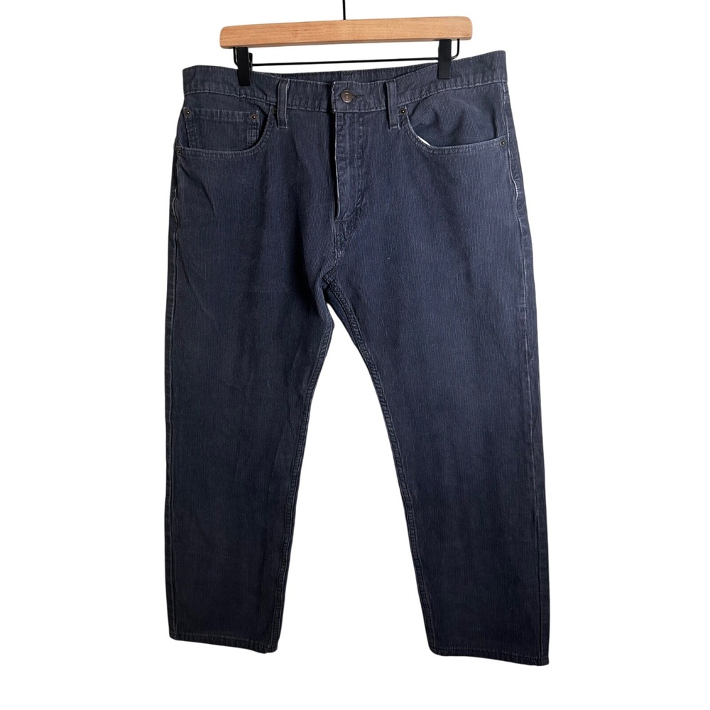 Levis 502 Regular‎ Taper Corduroy Pants Mens 36x29 Dark Gray Charcoal 29507-0288